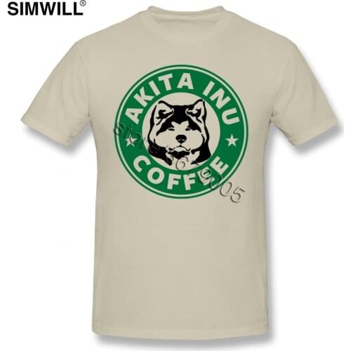 Big Size Akita Inu Shirt for Men Awesome Custom Short Sleeve Japanese Dog Graphic Tshirt Male