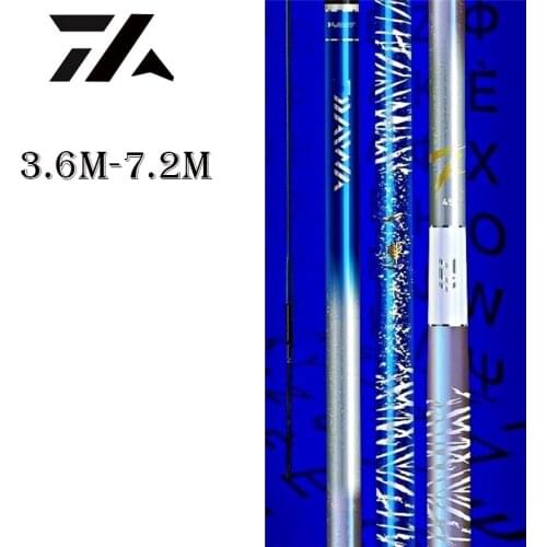 2021New Daiwa Fishing Rod Hard Carbon Fiber Hand Fishing Pole Telescopic Fishing Rod 3.9M/4.5M/4.8m/5.4M/5.7m/6.3M /7.2M