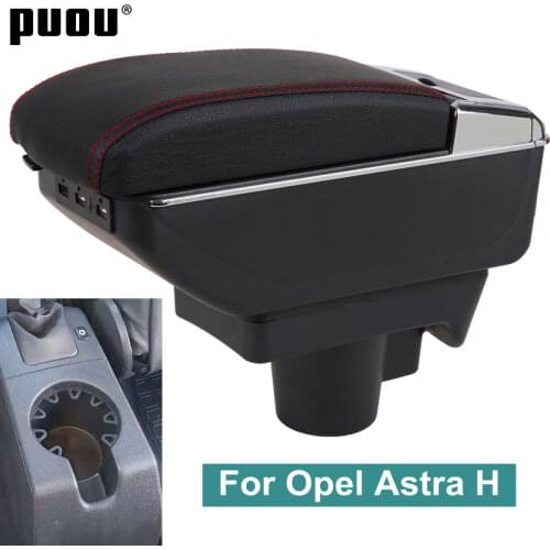 For Opel Astra H Armrest Box Rotatable Car Central Armrest Storage Box Ashtray Cup holder decoration accessories 2010-2013