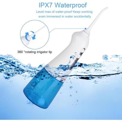 GTMEDIA Portable Water Flosser 3 Modes Oral 300ml Irrigator USB Rechargeable Teeth Cleaner IPX7 Waterproof Dental Teeth Clean