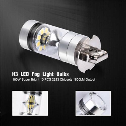 Fog Car Lights Driving Bulb 6000K 15W DRL Daytime Daylight Offroad Replacement