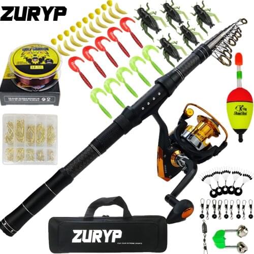 ZURYP Spining Fishing rod fishing line reel fishing bait accessories box fishing rod bag full set 1.8m-3.0m Fishing Spining RodA