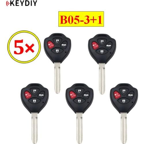 5pcs/lot KEYDIY B series B05-3+1 4 button universal remote control for KD200 KD900 KD900+ URG200 KD-X2 mini KD For Toyota Style