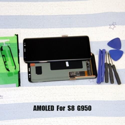 S8 G950 LCD for SAMSUNG Galaxy S8 G950 G950F Display Touch Screen Digitizer free glue