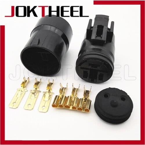 1-20sets 6.3mm 3 pin male female waterproof auto wire connector round alternator plug for car Mitsubishi 90980-10341 90980-11491