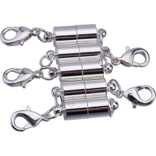 10pcs Gold, silver lobster clasp magnetic clasp necklace bracelet jewelry accessories 6mm