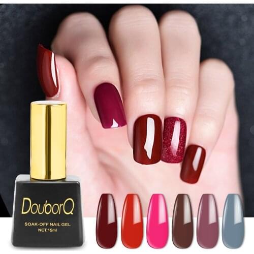 15ml 6color Gel Polish Uv Led Lamp Nail Gel Varnishes Painting Hybrid Manicute Set For Nail Art Need Base Top Coat Nail Supplies