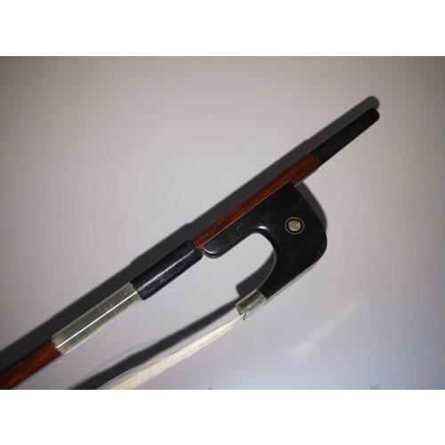 2 PC Brazil Wood Double bass bow 3/4 size ebony frog double eyes quality white bow hair