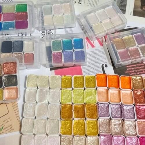 40-color nail art solid pearlescent watercolor monochrome optional solid pearlescent watercolor art paint