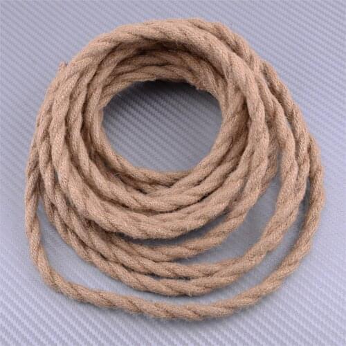5 Meters 2x0.75 Vintage Retro Twisted Braided Woven Electric Wire Rope Cable 100-240V 250W