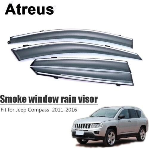 Atreus For Jeep Compass 2011 2012 2013 2014 2015 2016 Car Accessories Door Smoke Window Sun Rain Visor Wind Deflectors Guard