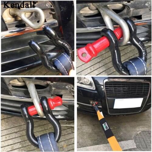 Car 2.0T Bow Steel Shackle Latch Design D-Ring Shackle With Sheath For SUV