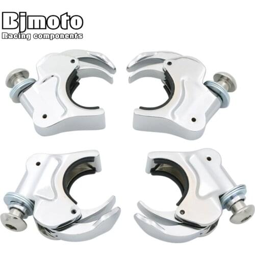 Bjmoto motorcycle Sportster Detach Quick Release 39mm Forks Windscreen Clamps for Dyna Rocker motocross Windshield Clamp