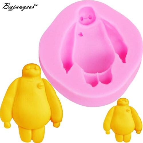 Byjunyeor M178 Dolphin Penguin UV Resin Silicone Mold Fondant Chocolate Candy Lollipop Crystal Epoxy Soft Clay Bake Tools