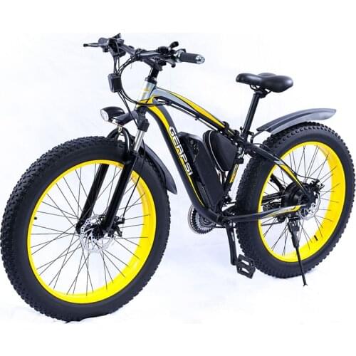 Electric bicycle 26 inch hydraulic brake beach Snow E-bike fat tire electric bike with Shock Absorbers