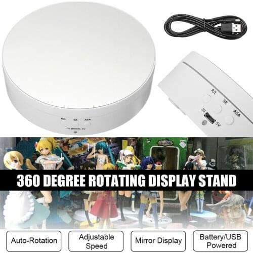 Electric Rotating Display Stand 3-Speed Rotating Turntable Craft Model Show Holder Durable Jewelry Display Holder with USB Cable