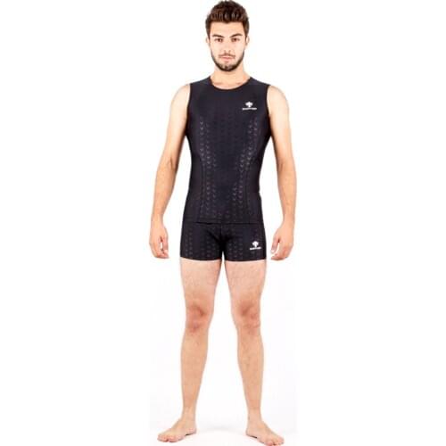 HXBY Men Two Piece Professional Sport Training Spandex SwimWear Women Racing Nylon Waterproof Bathing Beach SwimSuit RashGuards