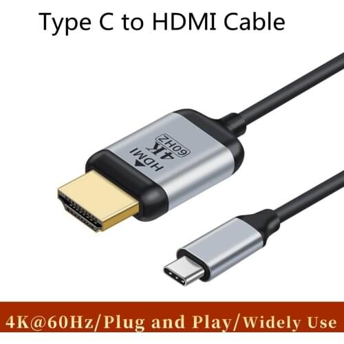 USB C to HDMI Cable 4K Type C HDMI Thunderbolt3 Converter for MacBook Huawei Mate 30 USB-C HDMI Adapter USB Type C to HDMI