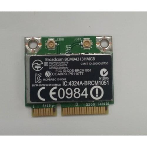BCM94313HMGB 802.11b/g/n WiFi and 2070 Bluetooth 2.1+EDR Combo Card For 6460b 2560b 8560p g72 mini110 210 Series, 600370-001