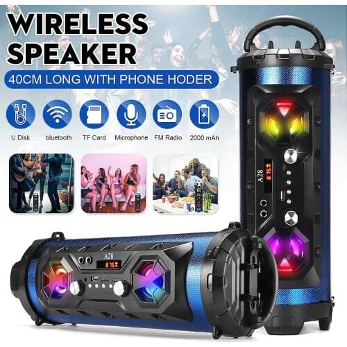 Colorful LED Light Portable bluetooth Speaker Powerful Wireless Outdoor Speaker Camping Party Subwoofer Surround Music Boombox