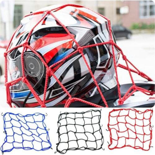 Motorcycle Luggage Net 30x30cm 40x40cm Motorcycle Reflective Helmet Rope Cord Luggage Cargo Bungee Net motorbike accessories