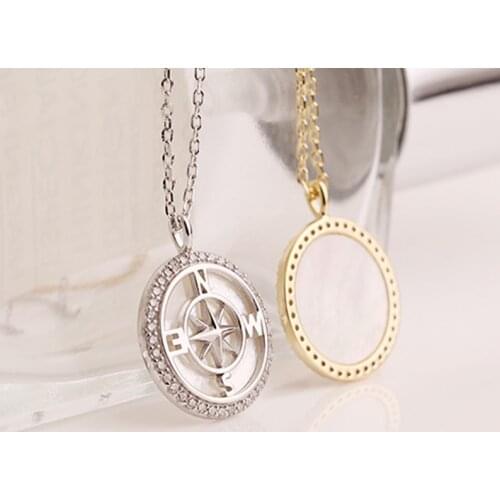 Silver Real 925 Necklaces For Women 2021 Trend Chains Vintage Jewelry Zircon Pendants Ginkgo Undefined Luxury Star Shell Fashion