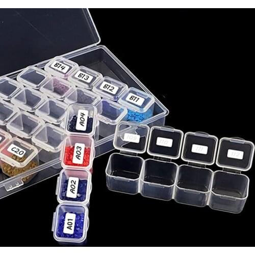 New Diamond Painting Tool Accessories Storage Box Nail Art Jewelry Box Rhinestone Embroidery Crystal Bead Storage Box Container