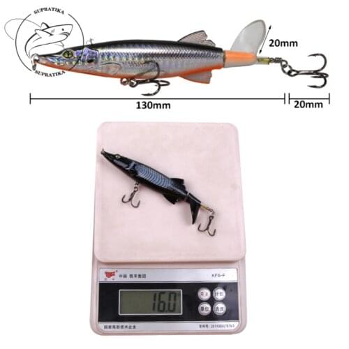 New Artificial 8pcs/set 13cm/16g Propeller Tractor Popper Floating Pencil Crocodile Plastic Hard Bait 3D Eyes Wobblers