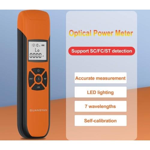 Rechargeable Fiber Tester High-Precision Optical Power Meter support SC/FC/ST interface For Continuous optical signal Detect