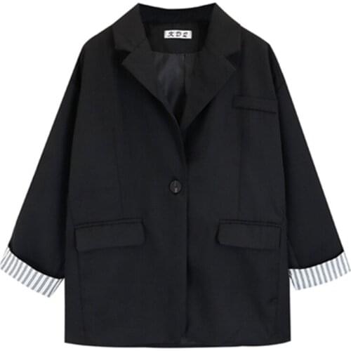New Arrivals Womens Blazers Spring Autumn Female Jackets Striped Oversize Lady Clothes Long Sleeve Vintage Loose Streetwear
