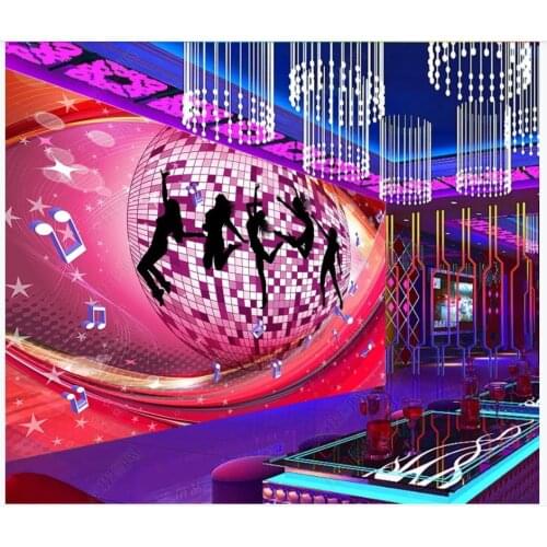 Custom photo wallpaper for walls 3 d murals Modern red landscape music bar KTV tooling background wall papers home decor