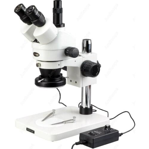Dissecting Zoom Stereo Microscope-AmScope Supplies3.5X-90X Trinocular Inspection Dissecting Zoom Stereo Microscope+144-LED Light