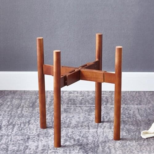 Adjustable Plant Stand, 8 to 12 Inch Bamboo Wood Flower Stand Modern Flower Holder for Indoor and Outdoor Use Planter