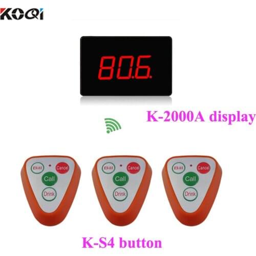 Cheapest Restaurant smart equipment 1 monitor 30 buzzers Wireless waiter calling button system