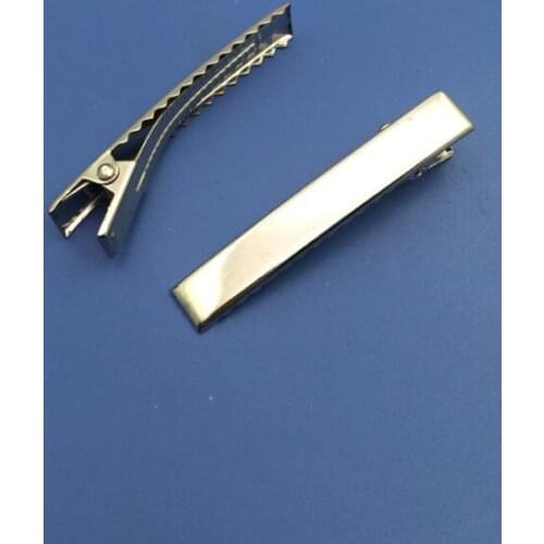 Silver crocodile hair clip 50pcs DIY Silver Color Metal Girls Hair Clip Crocodile Alligator Teeth Bows Barrette Duckbill