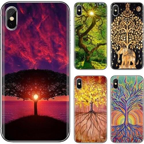 Silicone Cover For iPhone iPod Touch 11 12 Pro 4 4S 5 5S SE 5C 6 6S 7 8 X XR XS Plus Max 2020 Natural world Tree of Life Flower