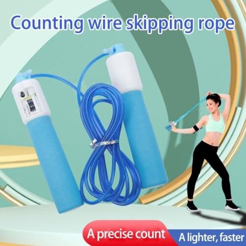 Jump Ropes With Counter Sports Fitness Adjustable Fast Speed Counting Jump Skip Rope Skipping Wire Calories