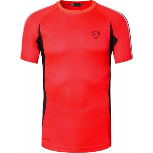 Jeansian Sport Tee Shirt Tshirt T-shirt Running Gym Fitness Workout Football Short Sleeve Dry Fit LSL147 Orange