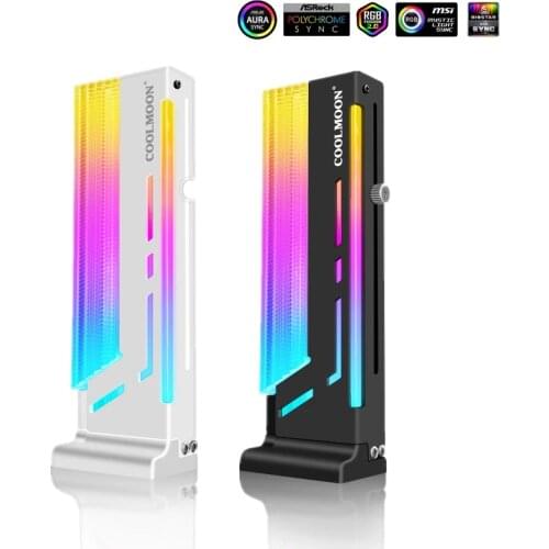 COOLMOON Vertical GPU Support RGB Graphic Card Bracket VGA Holder Colorful Video Card Stand Symphony 5V A-RGB,CM-GH2