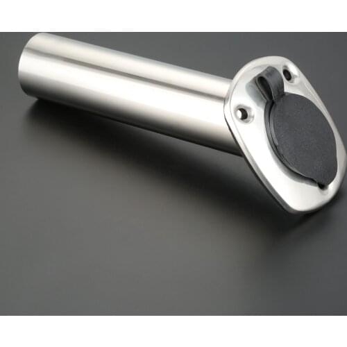 1 Pc Boat Fishing Rod Holder Marine Stainless Steel Flush Mount Fish Rod Holder With Rubber Cap Yachts Rowing Boats Accessories