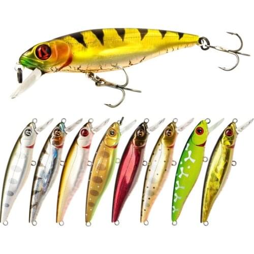 1 pieces Laser minnow fishing lure 8.5CM 9G pesca hooks fish wobbler tackle crank bait artificial japan bait hard swimbait