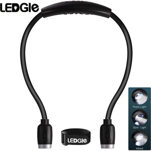 2021 New LED USB Reading Light High Quality Book Lamp Hands Free Hug Neck Lamp Rechargeable LED Night Lights For Adult Xmas Gift