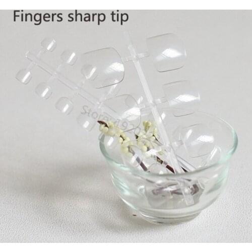 24pcs Buys French show cute candy fake toenails toes Transparent #C