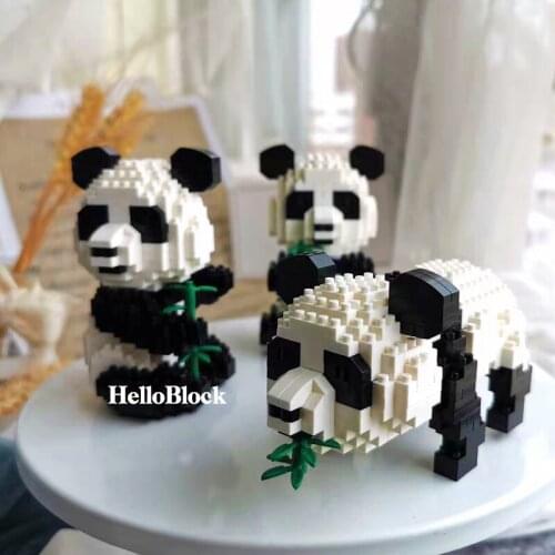 In stock 390pcs Creator DIY Assemable cute Panda Educational Animal Toys Children Building Blocks Model Bricks 68243