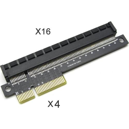 PCI-E4X/16X PCI Express Riser Card x4 to x16 Video card adapter card Left Slot Adapter For 1U Servers #H029