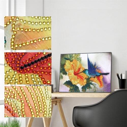 5D DIY Special shaped Diamond Painting Colorful Flower Mosaic Diamond Embroidery Cross Stitch Picture of Rhinestone Home Decora