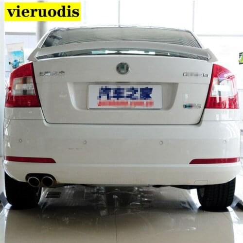 Car Styling ABS Plastic Unpainted Primer Tail Wing Rear Trunk Spoiler For Skoda Octavia 2007 2008 2009 2010 2011 2012 2013 2014