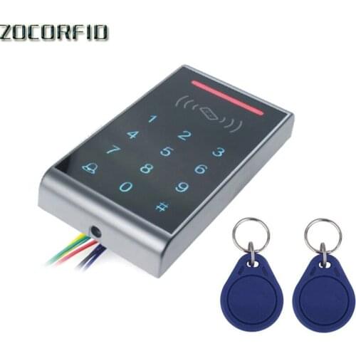 Free shipping sy-k3 LED touch keyboard 13.56MHZ RFID access control system number keyboard wg26 port+10pcs keyfobs