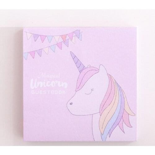 Rainbow Unicorn Square Memo Pad Sticky Notes Memo Notebook Stationery Papelaria Escolar School Supplies