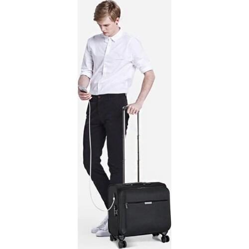 Hanke Brand Boarding Suitcase Travel Trolley Case Carry Ons Rolling Luggage Soft Shell Spinner Wheels TSA Lock Waterproof H8020